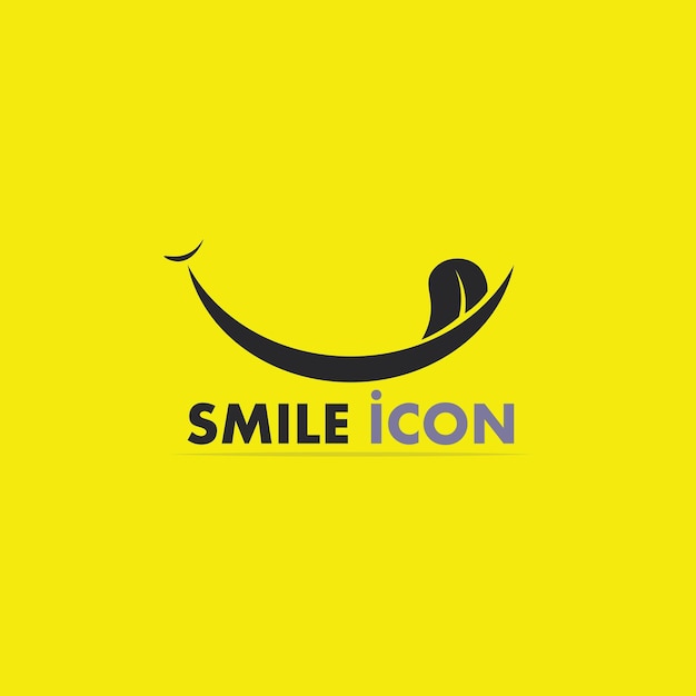 Vector icono de sonrisa, sonrisa, diseño de logotipo vectorial emoticonos felices negocios, diseño divertido y felicidad de emoji vectorial