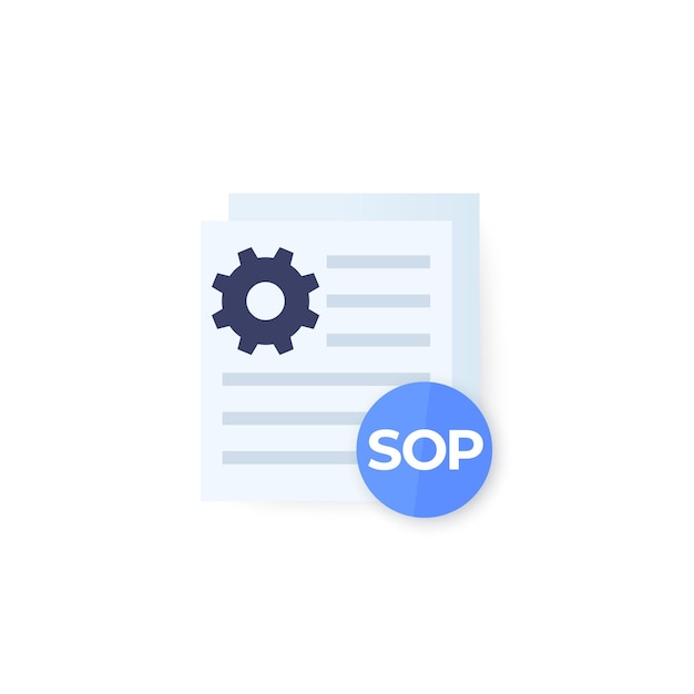 Icono SOP para vector web