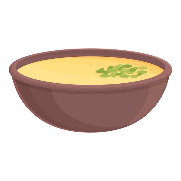 Icono de sopa callejera asiática vector de dibujos animados plato de comida comida de carne