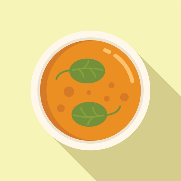 Icono de sopa de crema culinaria vector plano comida de cocina de estofado
