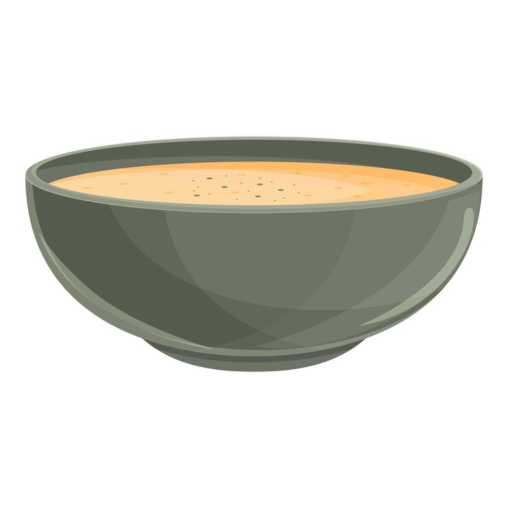 Vector icono de sopa de crema de zanahoria vector de dibujos animados tazón de verduras calientes comida de curry
