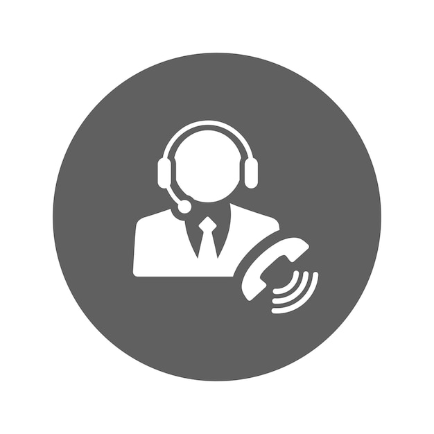 Icono de soporte al cliente del centro de llamadas