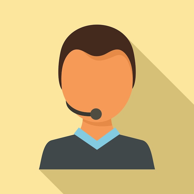 Icono de soporte al cliente Ilustración plana del icono de vector de soporte al cliente para diseño web