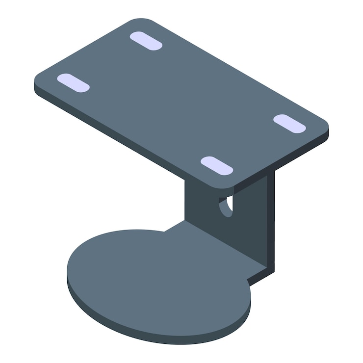Vector icono de soporte de computadora vector isométrico mesa de escritorio soporte portátil