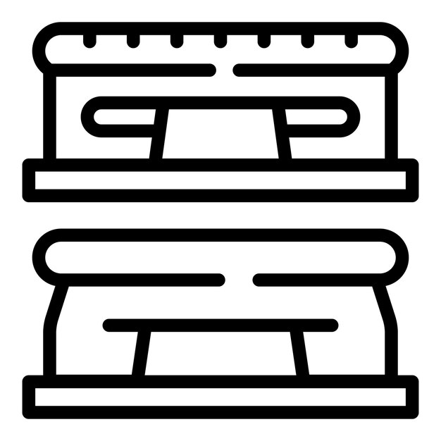 Icono de soporte de fitness vector de contorno Tienda Tienda Vendedor intem