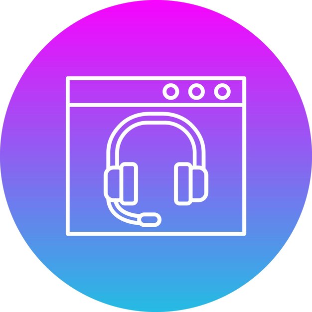 Icono de soporte en línea