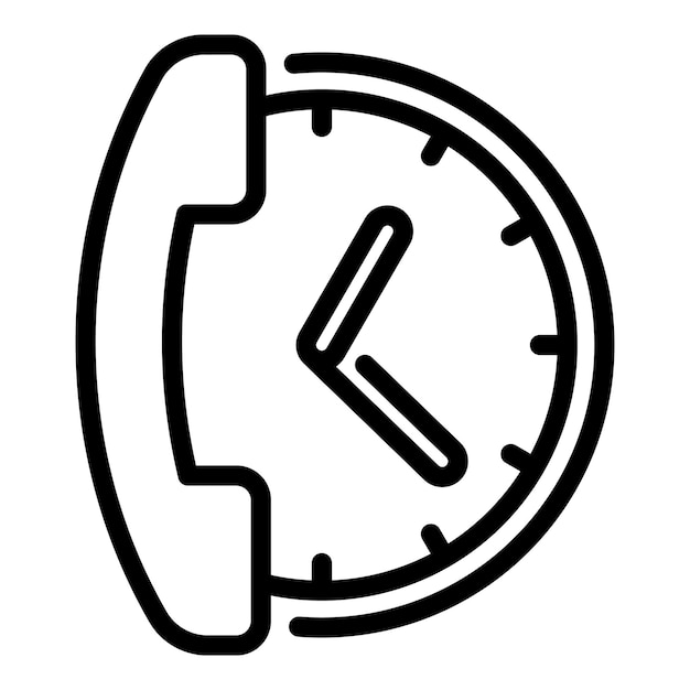 Icono de soporte de llamada Icono de vector de soporte de llamada de esquema para diseño web aislado sobre fondo blanco