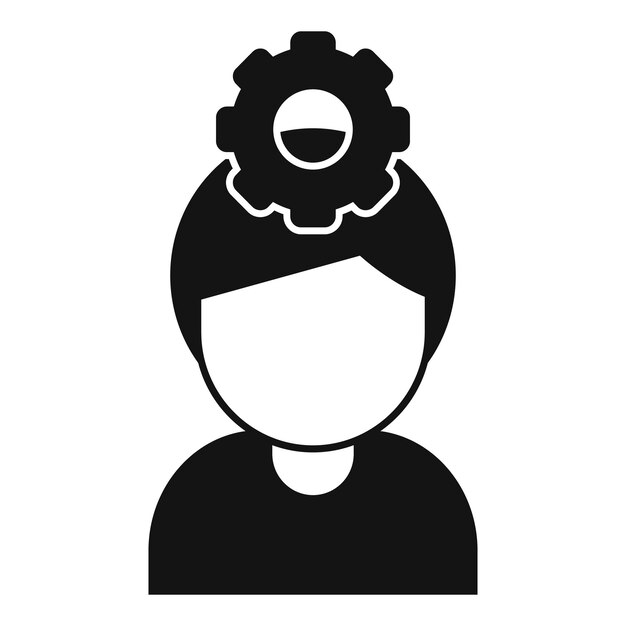 Icono de soporte de memoria de engranaje vector simple Educación salud
