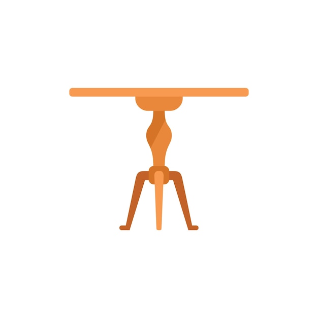 Icono de soporte de mesa vector plano Muebles de madera Oficina interior aislada