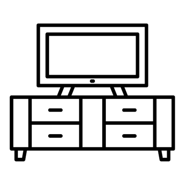 Icono de soporte para televisor