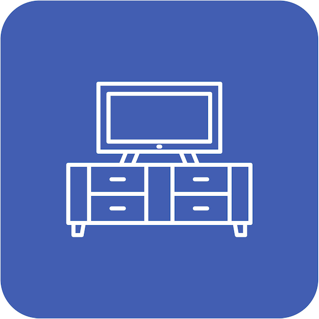 Icono de soporte para televisor