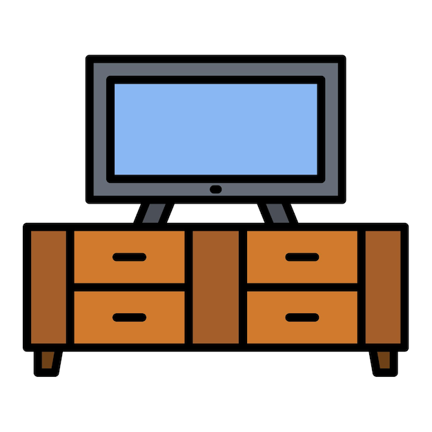 Icono de soporte para televisor