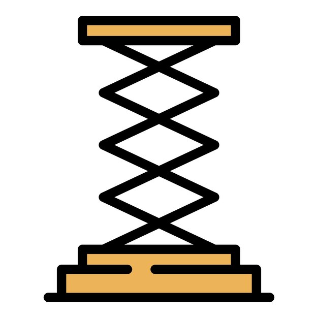 El icono del soporte de tornillo de Jack El contorno del soporte del tornillo de jack El color del icono vectorial es plano y aislado