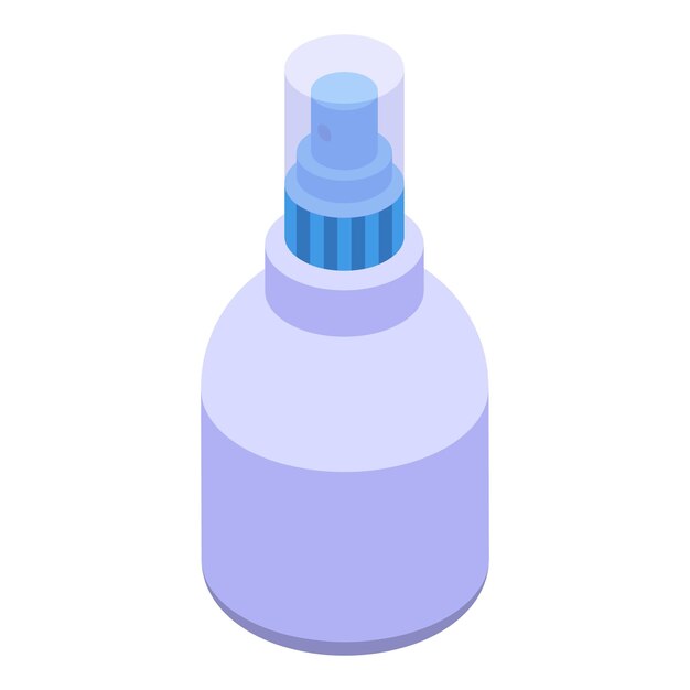 Icono de spray de alcohol vector isométrico Botella limpia Gatillo de plástico