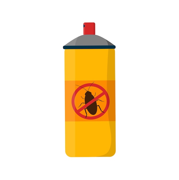 Vector icono de spray anti insectos aislado ilustración plana de icono de vector de spray anti insectos para diseño web