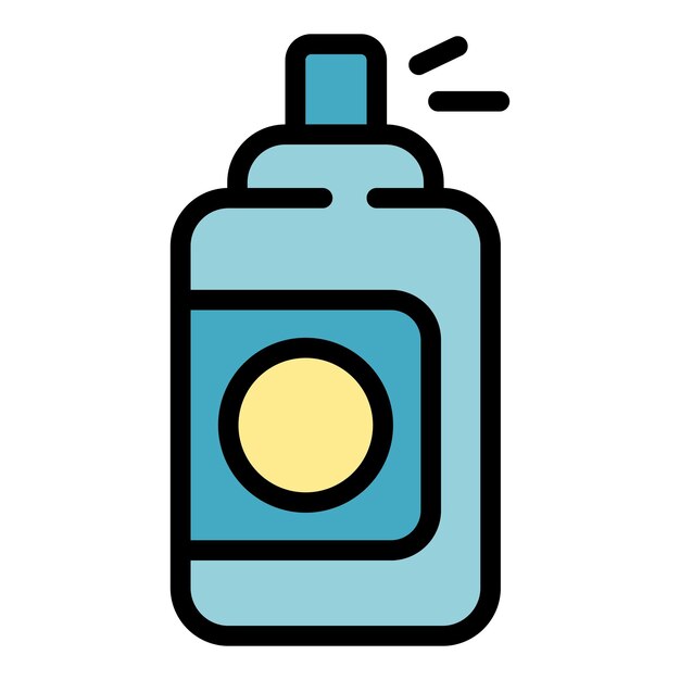 Icono de spray solarium esquema icono de vector de spray solarium para diseño web aislado en color de fondo blanco plano