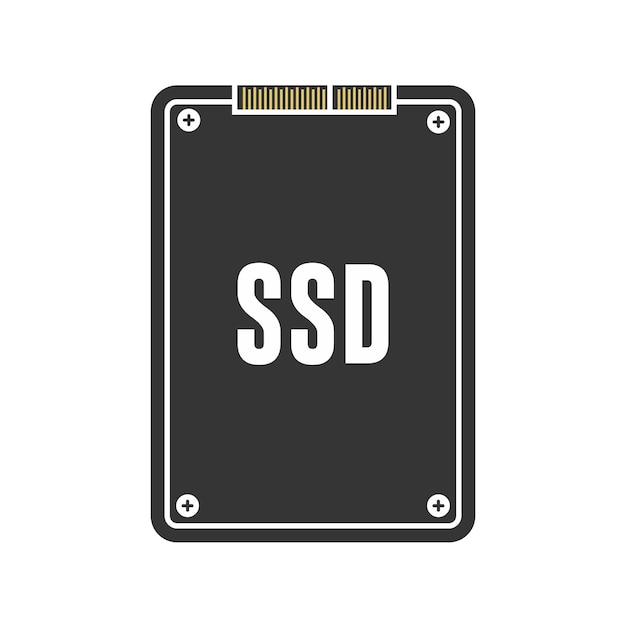 Icono de SSD vectorial simple