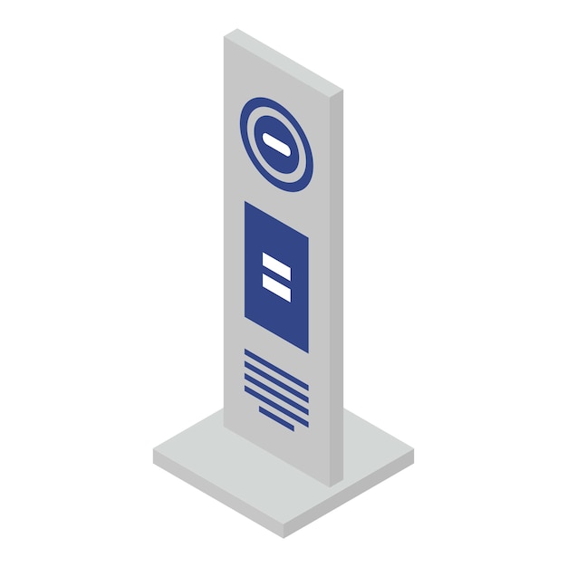 Icono de stand de empresa Isométrico del icono de vector de stand de empresa para diseño web aislado sobre fondo blanco