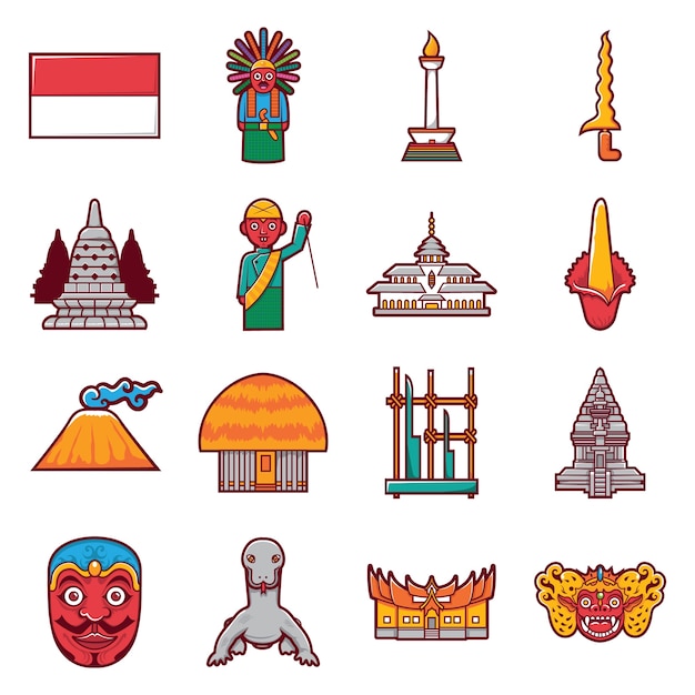 Icono de stock de indonesia