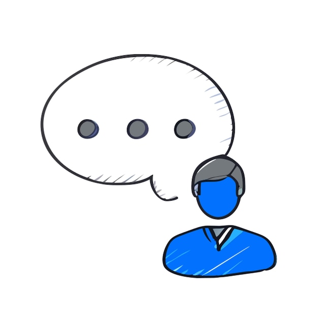 icono de su servicio de comunicación rellenado desigual