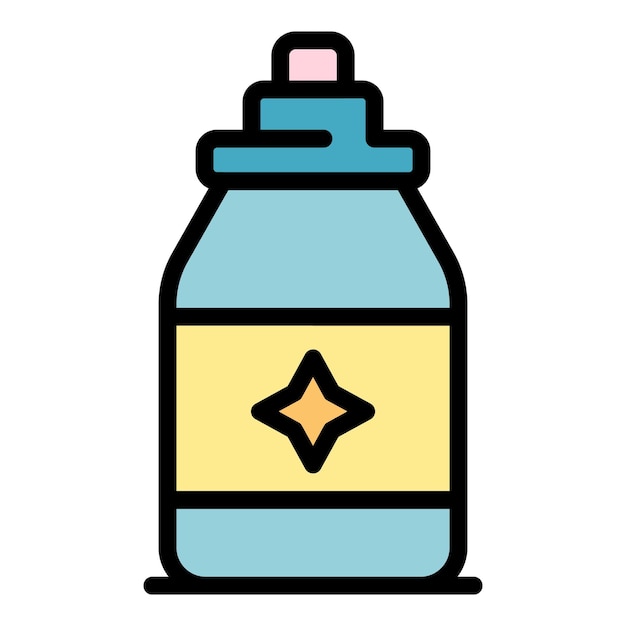 Icono de suavizador químico Contorno del icono vectorial del suavizante químico Color plano aislado
