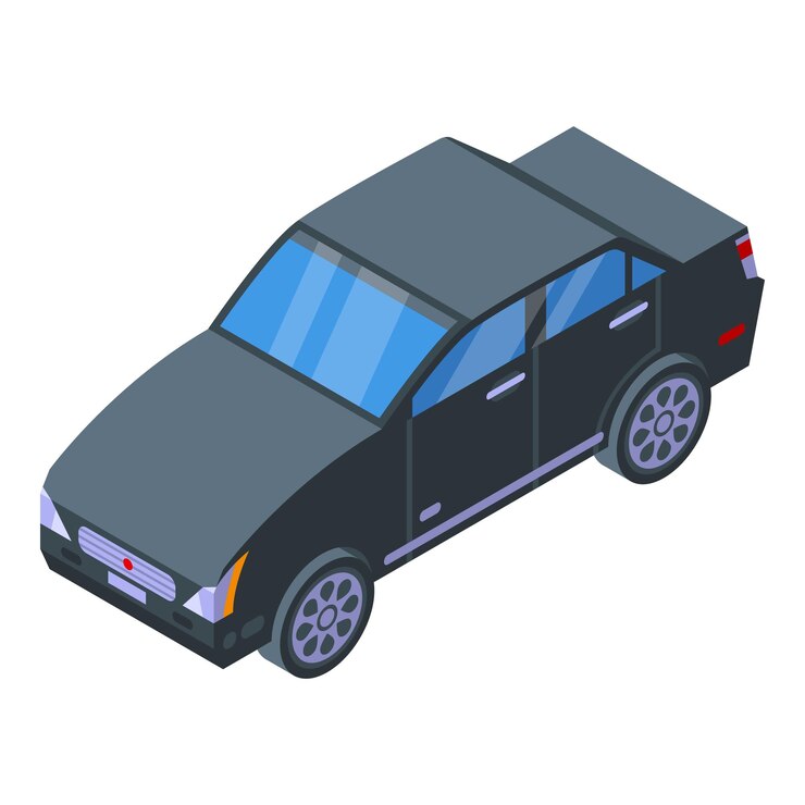 Vector icono de subasta de automóviles isométrico del icono de vector de subasta de automóviles para diseño web aislado sobre fondo blanco
