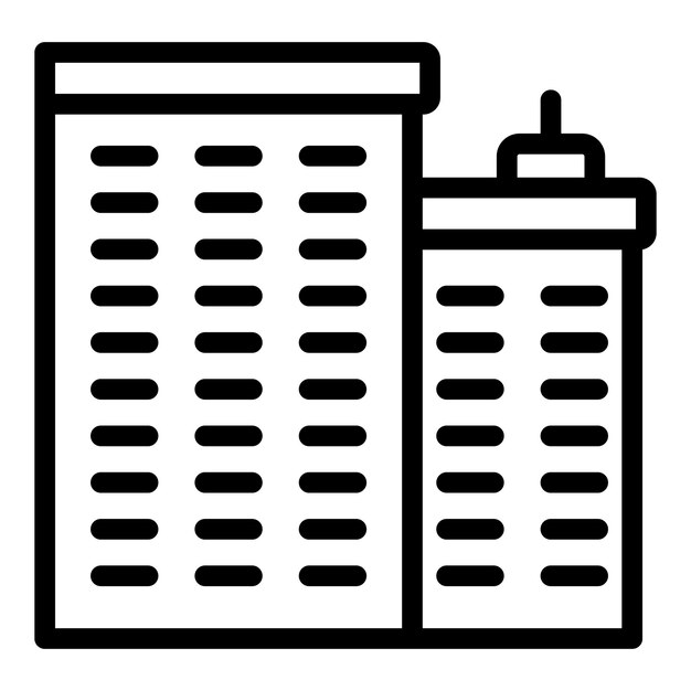 Icono de subvención de construcción vector de contorno banco de dinero apoyo financiero