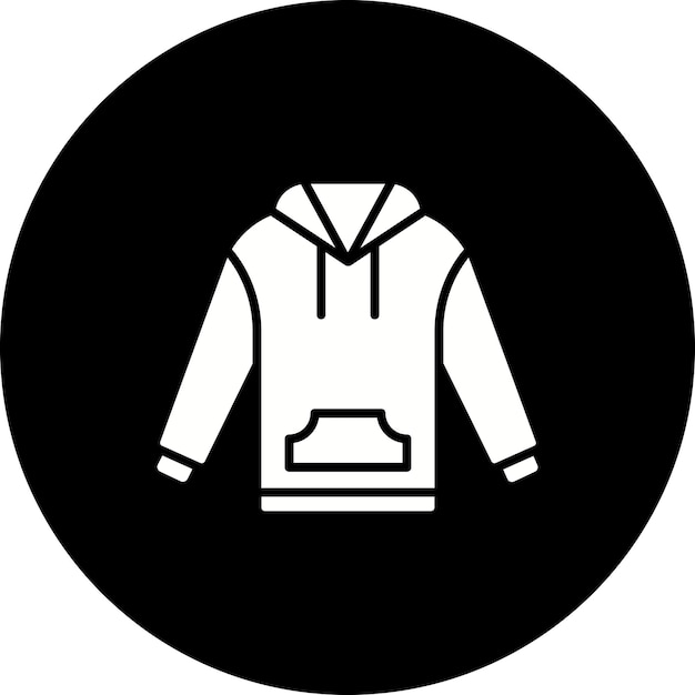 El icono de la sudadera con capucha