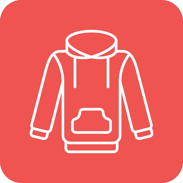 El icono de la sudadera con capucha