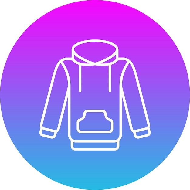 El icono de la sudadera con capucha