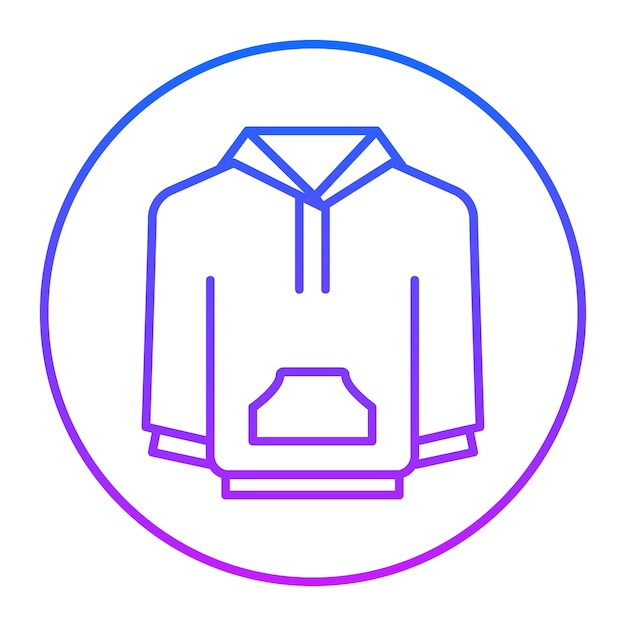 El icono de la sudadera con capucha