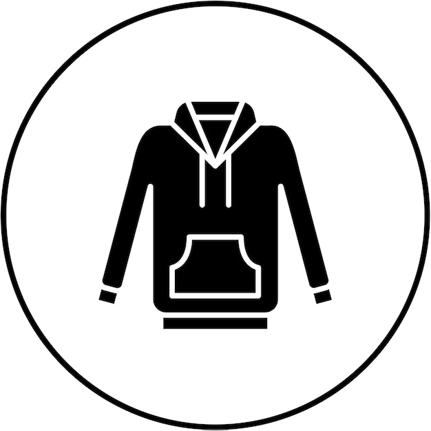 El icono de la sudadera con capucha