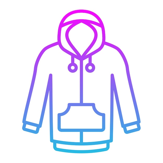 El icono de la sudadera con capucha