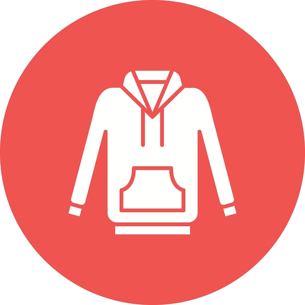 El icono de la sudadera con capucha