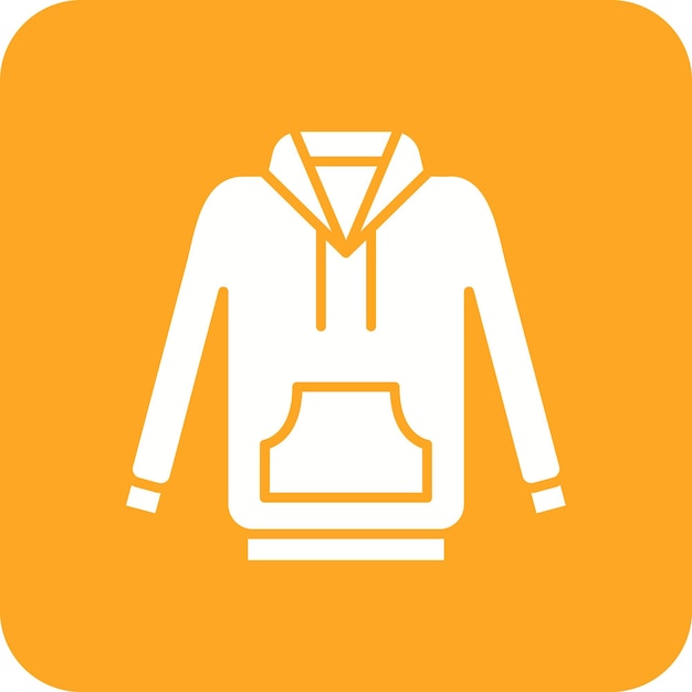 El icono de la sudadera con capucha