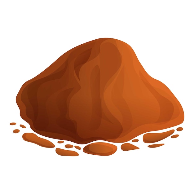 Icono de suelo orgánico Icono vectorial de suelo ecológico para diseño web aislado sobre fondo blanco