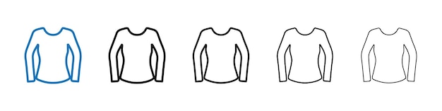 Icono de suéter femenino Logotipo vectorial de contorno para la web ui