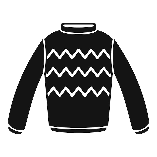 Icono de suéter de invierno Ilustración simple del icono de vector de suéter de invierno para diseño web aislado sobre fondo blanco