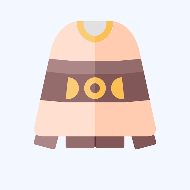 Icono Suéter relacionado con Hipster símbolo estilo plano diseño simple editable