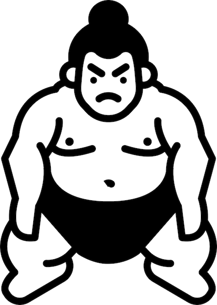 Icono de sumo en estilo de línea