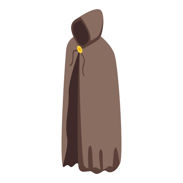 Icono de súper capa vector isométrico Capa de héroe Túnica espalda