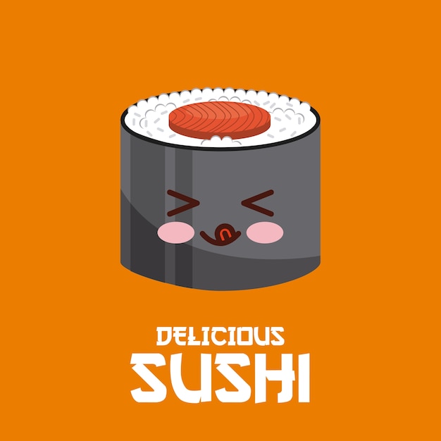 icono de sushi kawaii