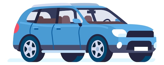 Icono de suv azul Gran crossover todoterreno Coche utilitario deportivo