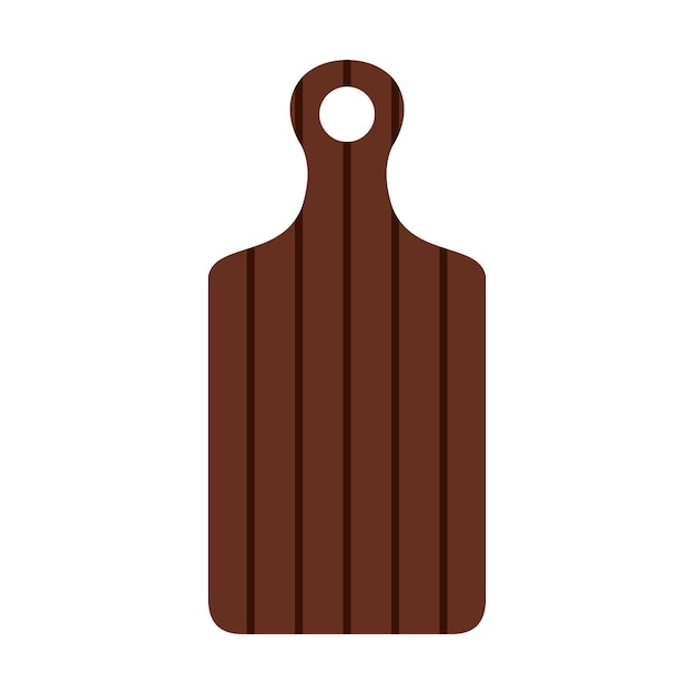 Icono de tabla de cortar en estilo plano aislado sobre fondo blanco