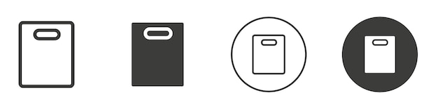 Icono de la tabla de corte Logotipo de vector de contorno sencillo
