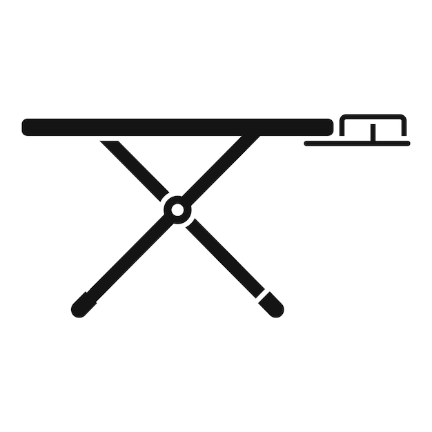 Icono de la tabla de planchar aislado en fondo blanco