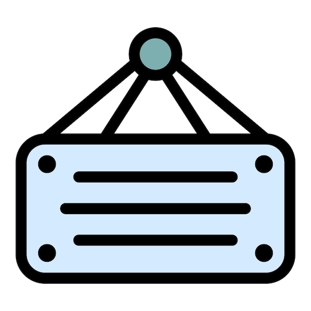 Icono del tablero de compras Contorno del icono vectorial del tablar de compras Color plano aislado