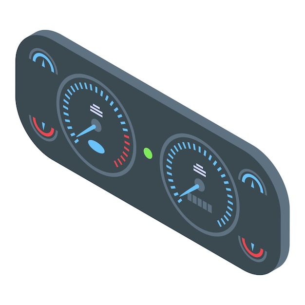 Icono del tablero de control del automóvil Isométrico del icono de vector del tablero de control del automóvil para diseño web aislado en fondo blanco
