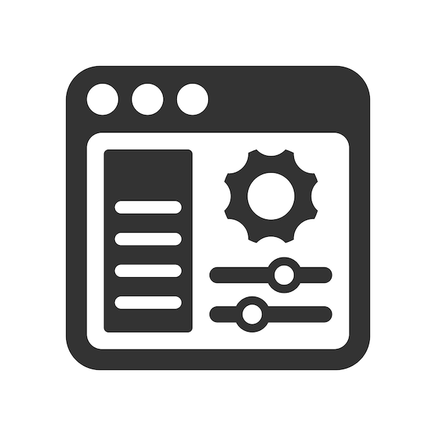 Icono del tablero de control de la web