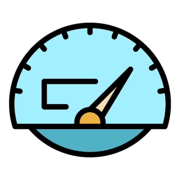 Icono del tablero de instrumentos lineal del automóvil Contorno del tabler o de los instrumentos lineales del automóvil Icono vectorial del vehículo Color plano aislado